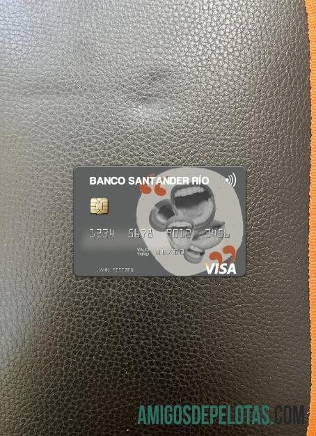 Cartão Visa Argentina Banco Santander Río Photolook Front modelo